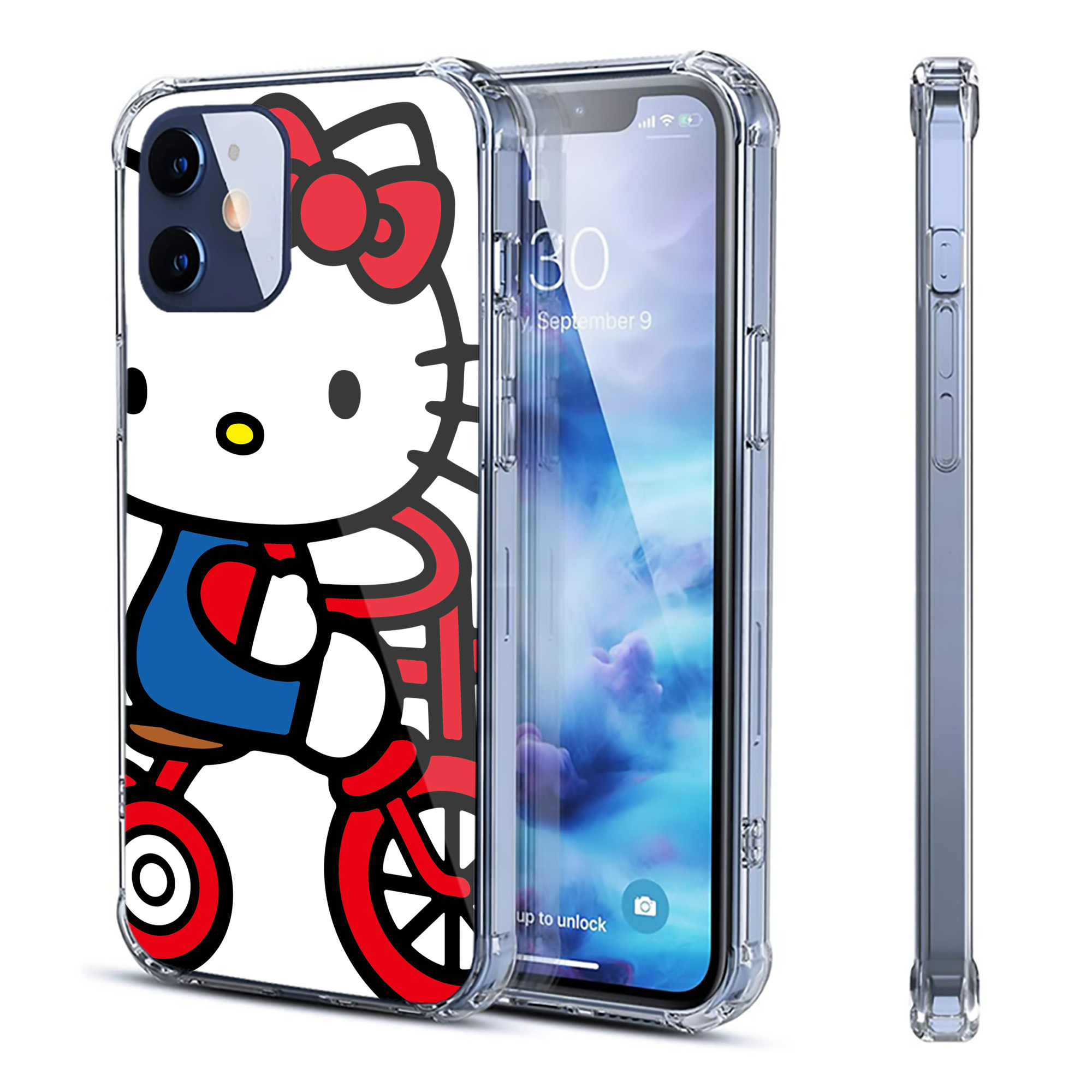 （画像用） Hello Kitty ハローキティ 【iPhone 12シリーズ対応】透明スマホケース（クリアソフトケース）